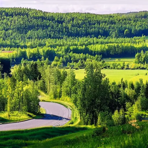 Prompt: the swedish countryside