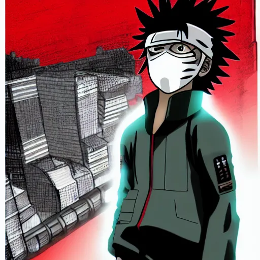 Image similar to kakashi in akira style