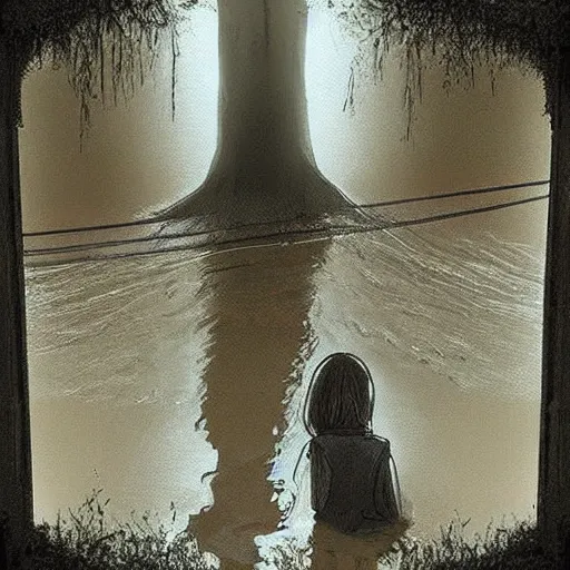 Prompt: Flooded Liminal Spaces trending on /r/creepy