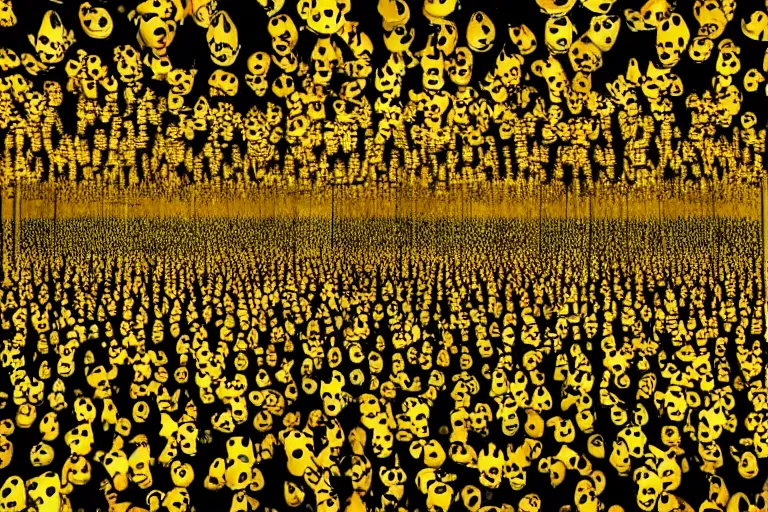 Image similar to Yayoi Kusama infinity room filled with pikachus photorealistic hyperdetailed 35mm 4k