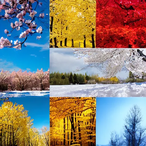 Image similar to spring, winter, summer, fall