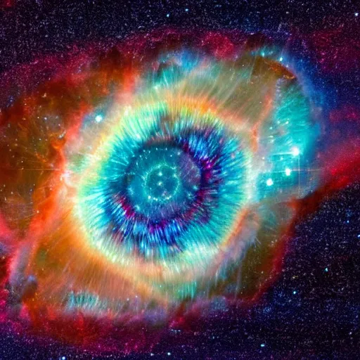 Image similar to double helix DNA nebula