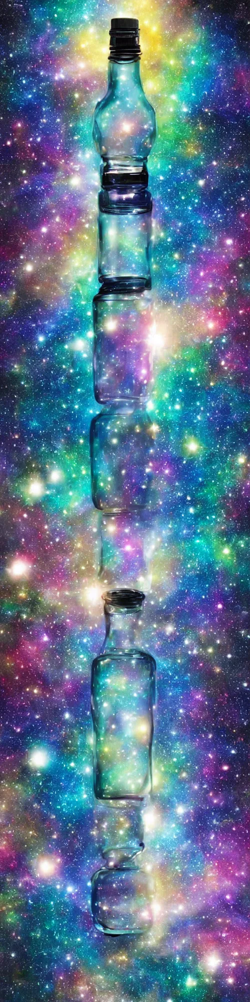 Prompt: Galaxy in a bottle