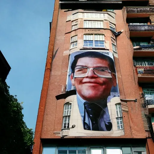 Image similar to The flat was seven flights up, and Winston, who was thirty-nine and had a varicose ulcer above his right ankle, went slowly, resting several times on the way. On each landing, opposite the lift-shaft, the poster with the enormous face gazed from the wall. It was one of those pictures which are so contrived that the eyes follow you about when you move. BIG BROTHER IS WATCHING YOU, the caption beneath it ran.