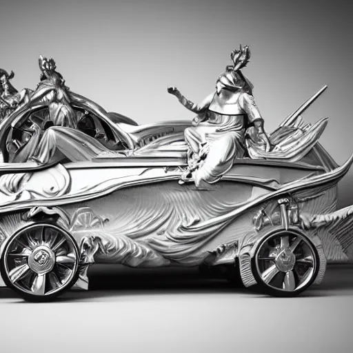 Image similar to sci-fi car dynamic organic forms and wall structure in the coronation of napoleon painting by Jacques-Louis David ceramic metal material shiny gloss water reflections search pinterest keyshot product render 4k