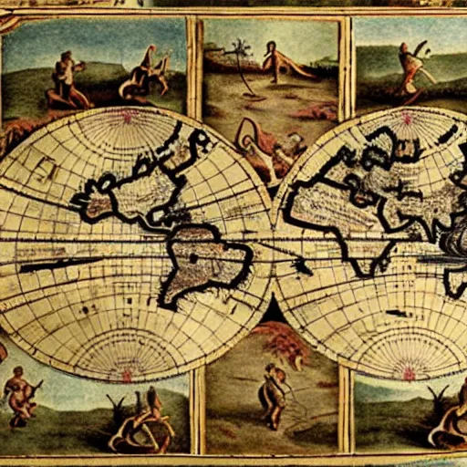 Image similar to an ancient map telling us where the lost treasure is hidden