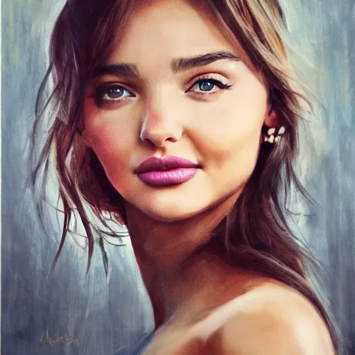 Prompt: Miranda Kerr, portrait, by wlop