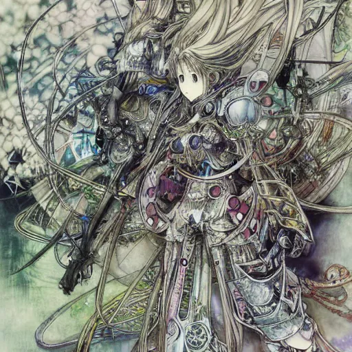 Image similar to artwork by yoshitaka amano