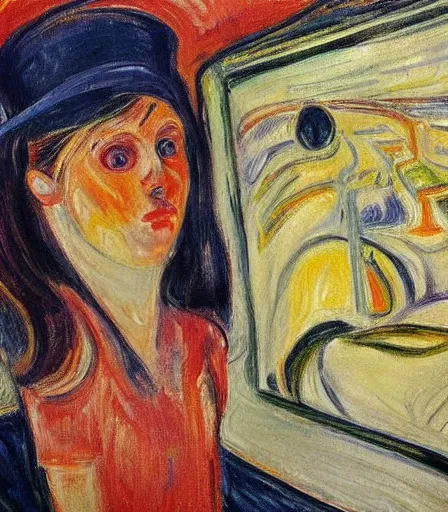 Image similar to impressive high quality high detail painting by edvard munch, hd,