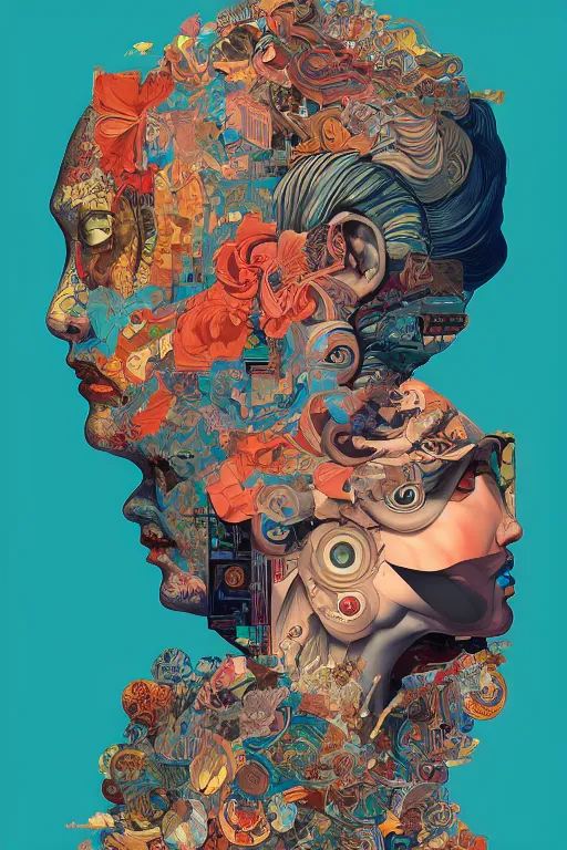 Image similar to portrait of godel's incompleteness theorem, by tristan eaton, victo ngai, peter mohrbacher, artgerm,