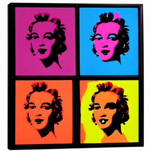 Image similar to original Warhol pop art painting - WinAmp Mp3 Player - 1960 Paint on Canvas