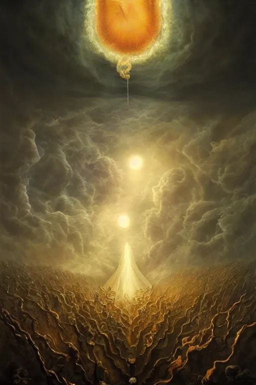 Image similar to Intricate stunning highly detailed HammerFall band, digital painting by agostino arrivabene and Vladimir Kush, surreal, ultra realistic, Horror vacui, dramatic lighting, full moon, thick black swirling smoke tornado, burning fire embers, artstation