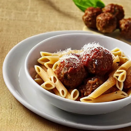 Prompt: a delicious pasta with meatballs
