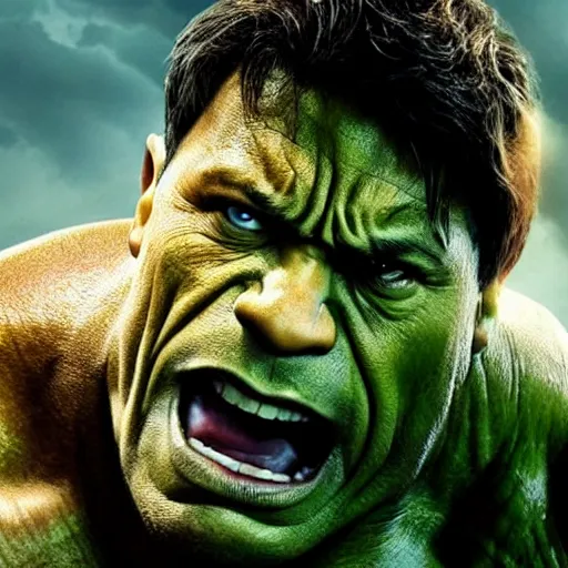 Image similar to Dwayne the rock Johnson plays the Incredible Hulk in new ultra hd movie, IMAX