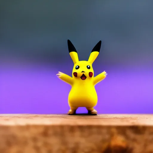 Image similar to a macro photograph of pikachu, dslr