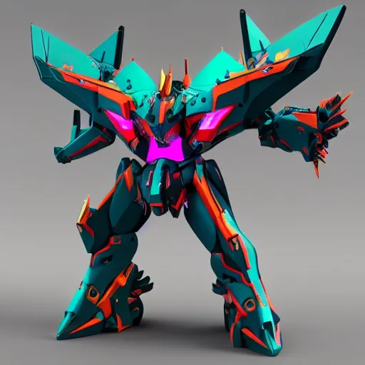 Image similar to deathscythe custom sazabi custom, by alex pardee, 3 d, 8 k hd resolution, highly saturated colors