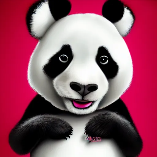 Prompt: a panda wearing a smoking, fancy dressing, studio portrait photo, cover magazine, famous, trending on art station, 8k, 4k, hd,