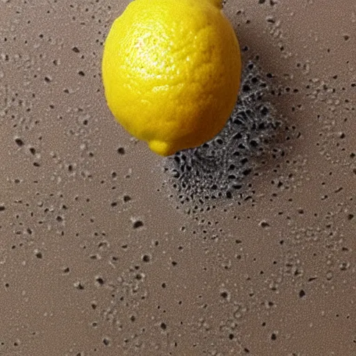 Prompt: a lemon with trypophobia