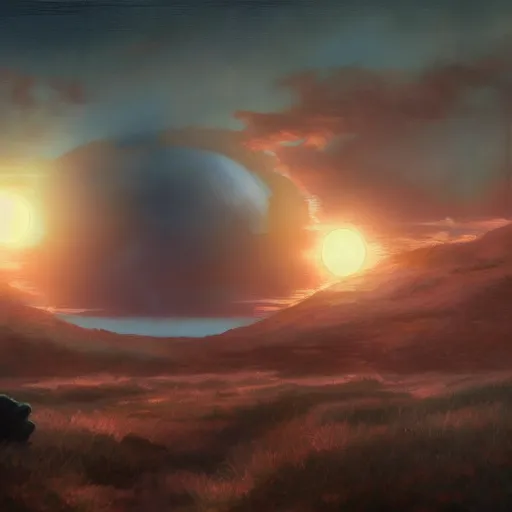 Image similar to impressionistic oil painting of the eclipse scene of the manga berserk, key visual, concept art, extremely moody lighting, highly detailed, digital painting, artstation, unreal engine,