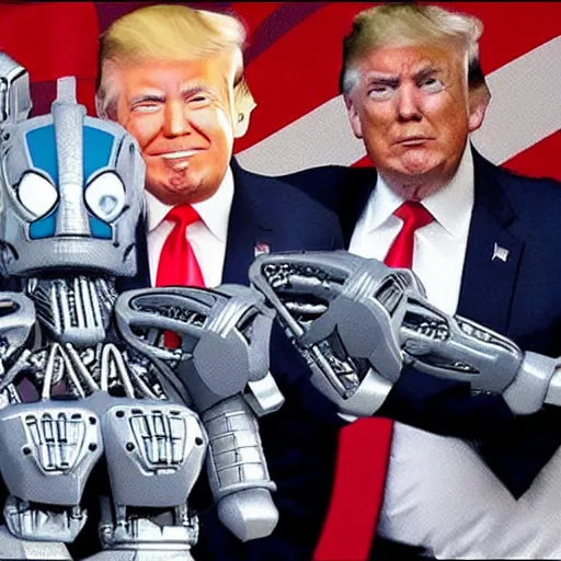 Prompt: Donald Trump meeting Bionicles