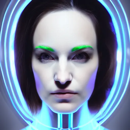 Image similar to vfx portrait of female android