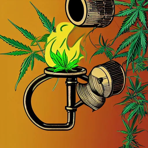 Image similar to cannabis paraphernalia bong water pipe, weed, fire, smoke, petros afshar