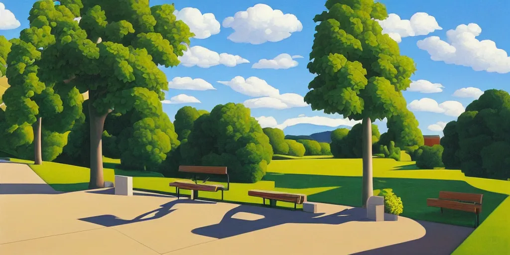 Image similar to the bench, blue sky, summer evening, kenton nelson