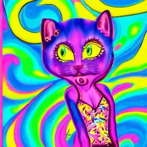 Prompt: evil lisa frank paintings