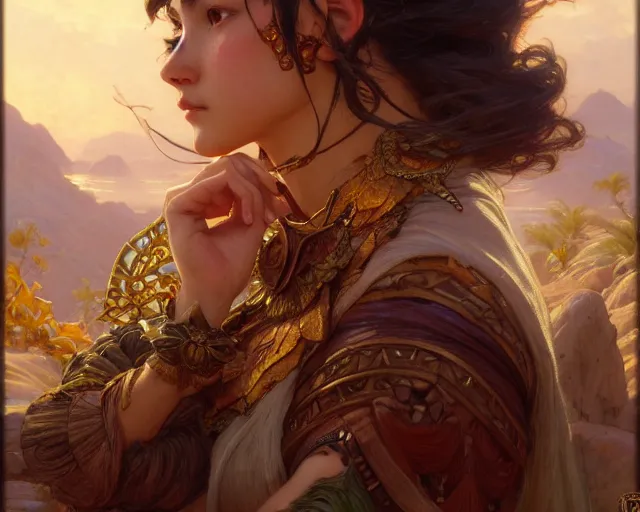 Prompt: photography of frederick arthur bridgman, deep focus, d & d, fantasy, intricate, elegant, highly detailed, digital painting, artstation, concept art, matte, sharp focus, illustration, hearthstone, art by artgerm and greg rutkowski and alphonse mucha