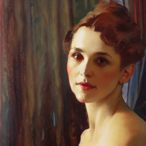 Image similar to portrait of a beautiful woman, smooth, sharp focus, by gil elvgen, greg manchess, mucha