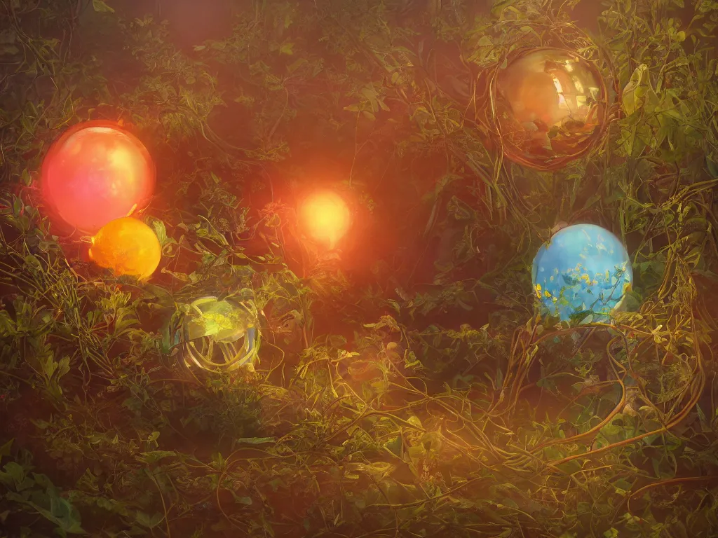 Prompt: the orb of time, sunlight study, art nouveau, by rachel ruysch and ( ( ( ( lisa frank ) ) ) ), 8 k, sharp focus, octane render, ( ( ( ( kauai ) ) ) )