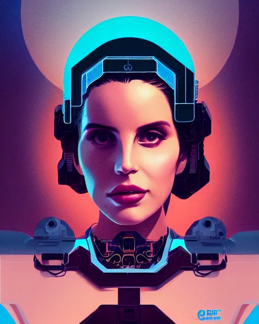 Image similar to portrait of lana del rey as a cyborg. intricate abstract. intricate artwork, by tooth wu, wlop, beeple, dan mumford. concept art, octane render, trending on artstation, greg rutkowski very coherent symmetrical artwork. cinematic, key art, hyper realism, high detail, octane render, 8 k, iridescent accents