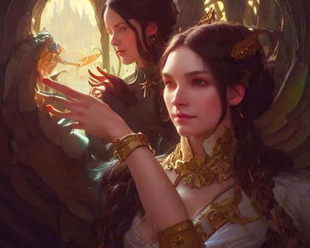 Image similar to photography of charles mellin, deep focus, d & d, fantasy, intricate, elegant, highly detailed, digital painting, artstation, concept art, matte, sharp focus, illustration, hearthstone, art by artgerm and greg rutkowski and alphonse mucha