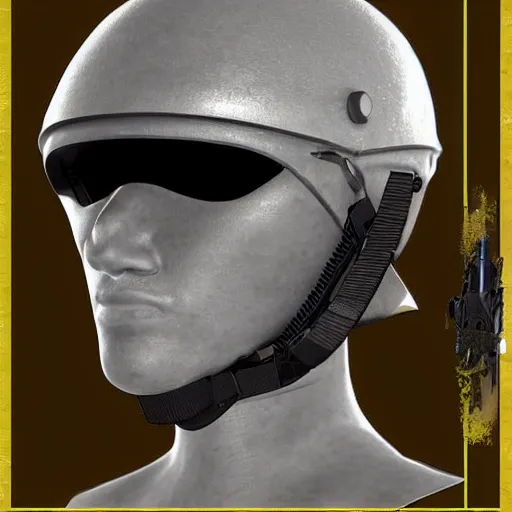 Image similar to sci fi enclosed recon helmet design realistic concept art