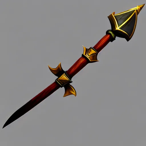 Image similar to Polearm, pike, 3D render, fantasy weapon