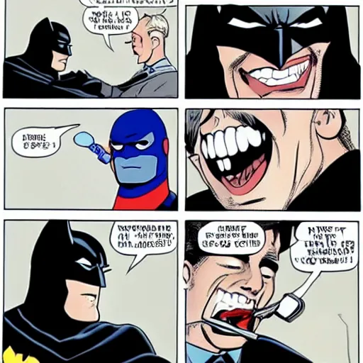 Image similar to batman as a dentist