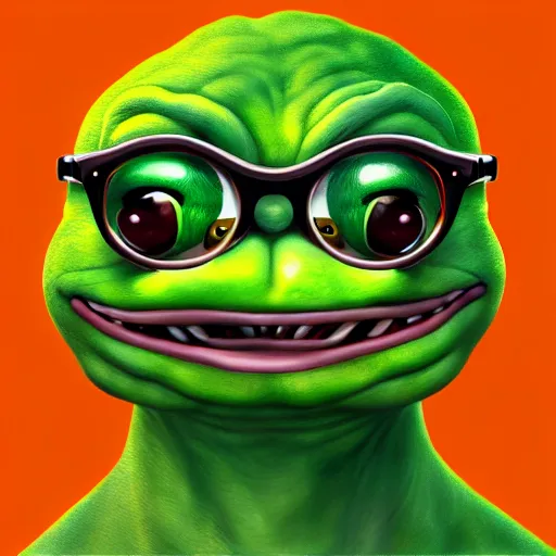 portrait of realistic pepe jokes on you, concept art, | Stable ...