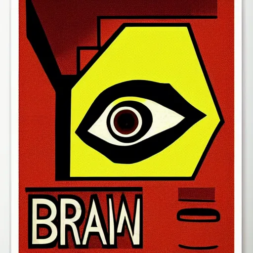 Image similar to big brother is watching you, Bauhaus poster