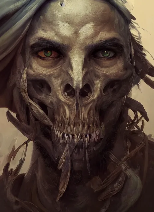 Image similar to a professional digital painting of a pirate with multiple jaws, beautiful bone structure, symmetrical facial features, intricate, elegant, concept art, sharp detail, focused, illustration, smooth render, art style by Ruan Jia and Mandy Jurgens and Ian Spriggs and William-Adolphe Bouguerea