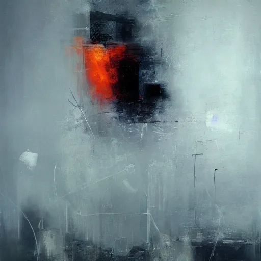 Image similar to by yves tanguay, by adrian ghenie bleak depth of field. a beautiful conceptual art of a bright & fiery soul a power to do great things ; but i fear you may one day unleash such a tempest of fire that you may consume yourself, & all the world around you.