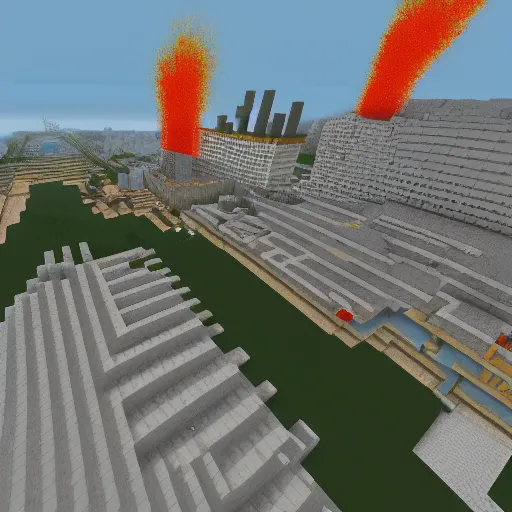 Image similar to 9 / 1 1 attacks in minecraft