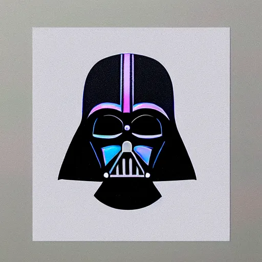 Prompt: iridescent Darth Vader