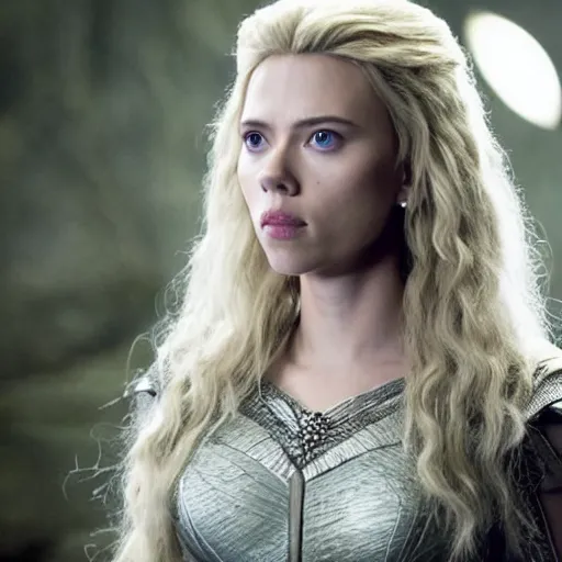 Image similar to scarlett johansson as galadriel