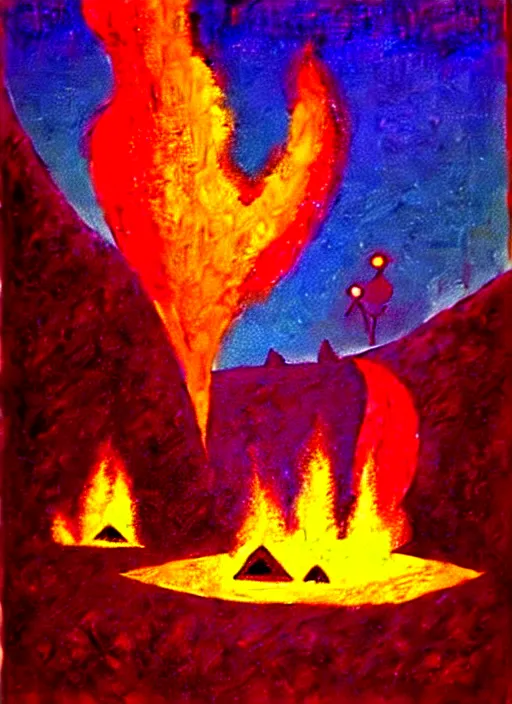 Image similar to camp fire by paul lehr