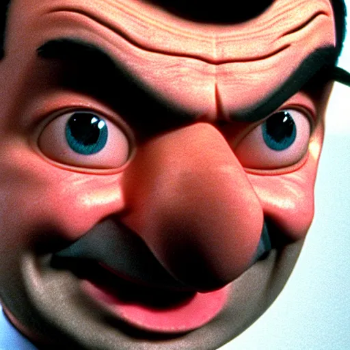 Image similar to mr. bean as it. movie still. cinematic lighting.