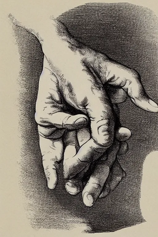 Image similar to how to draw a hand by Hogarth