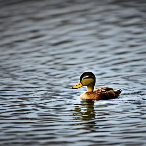 Image similar to Duck and John Cena, , 40nm lens, shallow depth of field, split lighting, 4k,