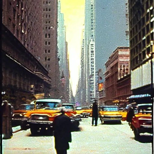 Image similar to Beautiful colored-photo cameraphone 1929 soft Photograph of 1990 New York city street