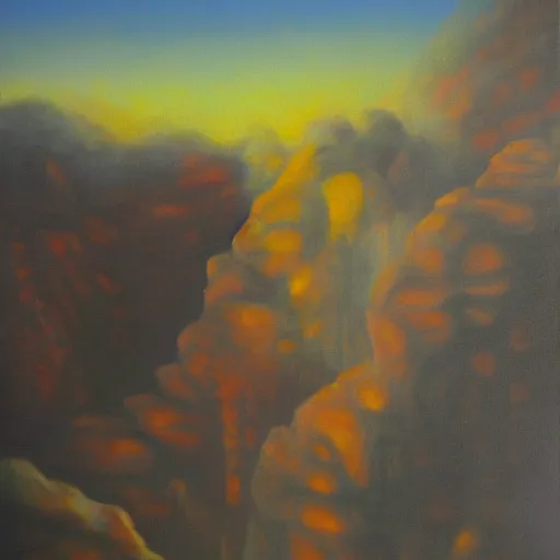 Image similar to bonked at the dawn of time. oil on canvas