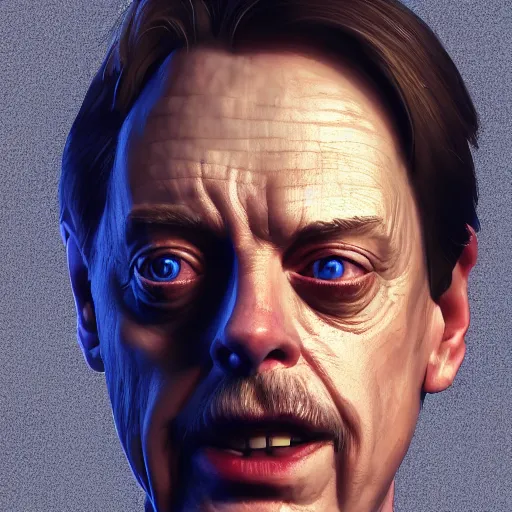 Image similar to steve buscemi hyper detailed, digital art, trending in artstation, cinematic lighting, studio quality, smooth render, unreal engine 5 rendered, octane rendered, art style by klimt and nixeu and ian sprigger and cushart